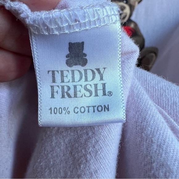 Teddy Fresh Streetwear Adult Light Pink Teddy Bear Tshirt, Size Large - Picture 7 of 9